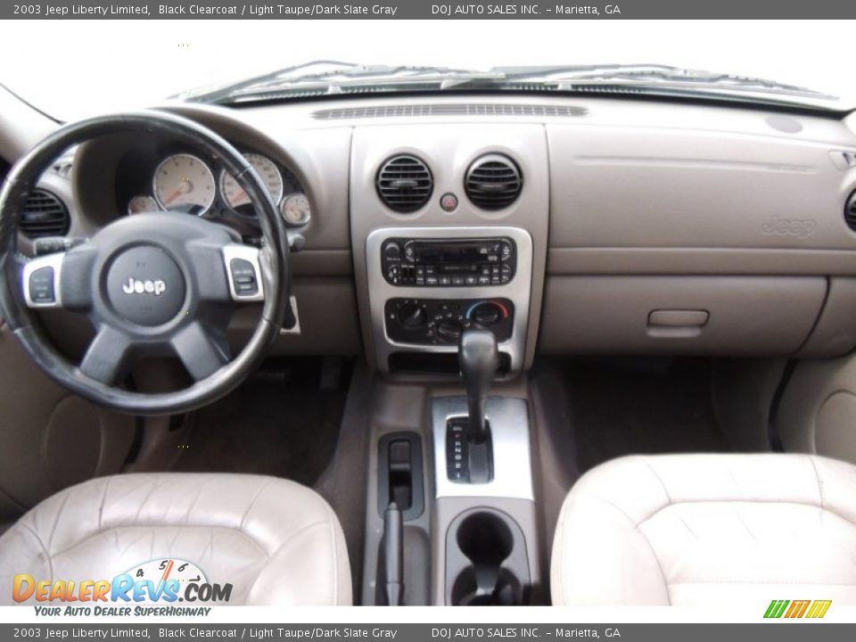 2003 Jeep Liberty Limited Black Clearcoat / Light Taupe/Dark Slate Gray Photo #22
