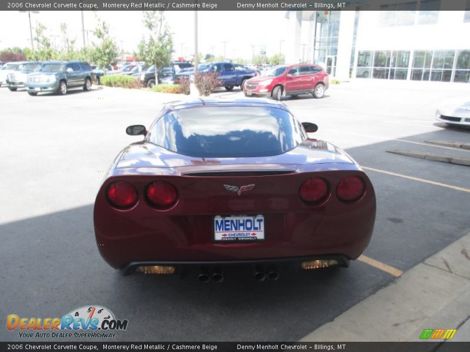 2006 Chevrolet Corvette Coupe Monterey Red Metallic / Cashmere Beige Photo #5