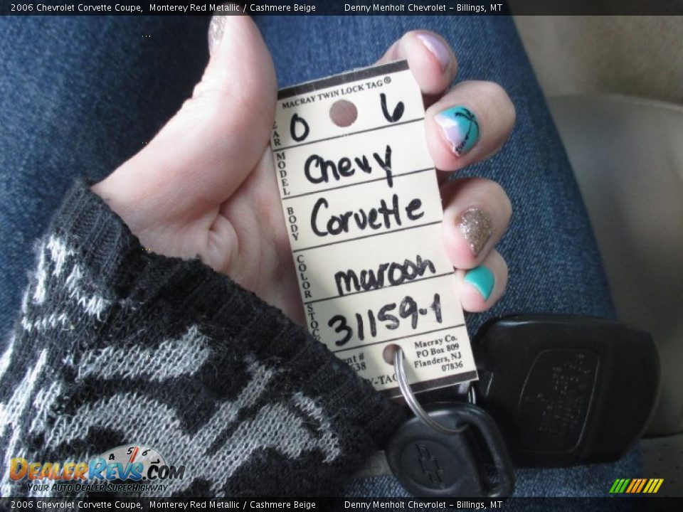 2006 Chevrolet Corvette Coupe Monterey Red Metallic / Cashmere Beige Photo #15