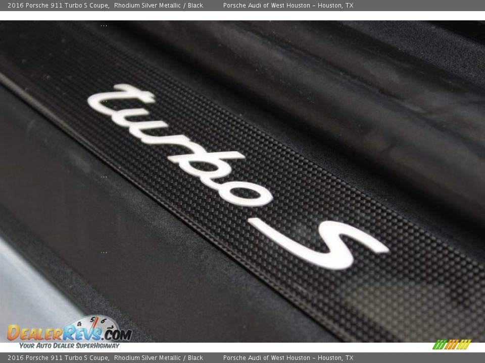 2016 Porsche 911 Turbo S Coupe Rhodium Silver Metallic / Black Photo #14