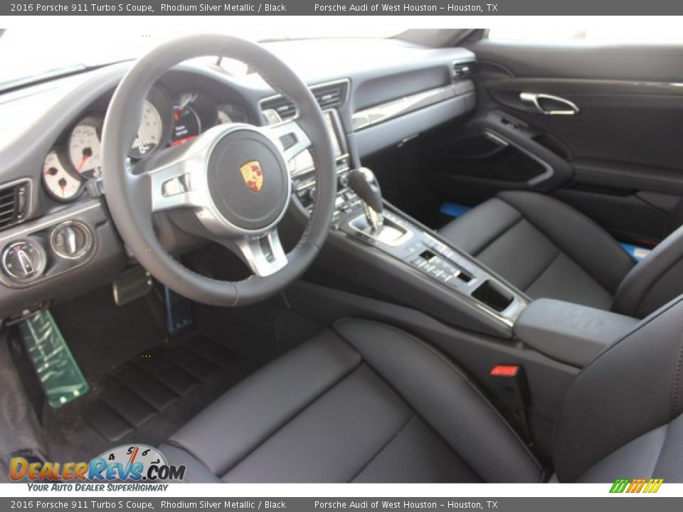 Black Interior - 2016 Porsche 911 Turbo S Coupe Photo #16