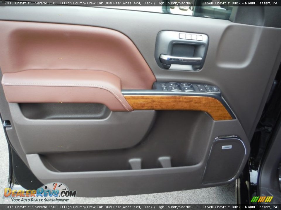 2015 Chevrolet Silverado 3500HD High Country Crew Cab Dual Rear Wheel 4x4 Black / High Country Saddle Photo #12