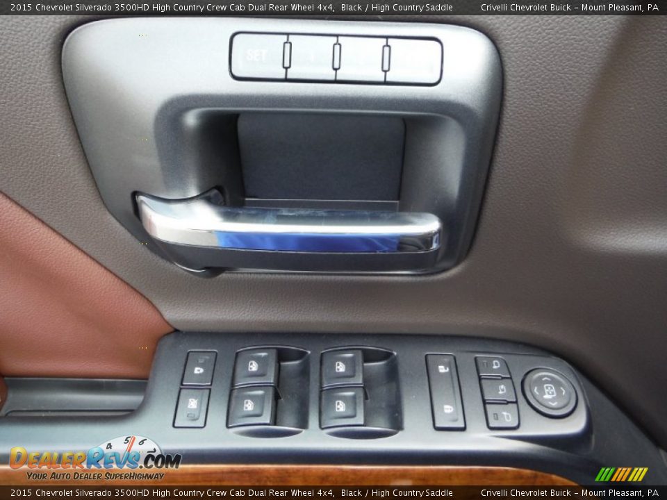 2015 Chevrolet Silverado 3500HD High Country Crew Cab Dual Rear Wheel 4x4 Black / High Country Saddle Photo #13