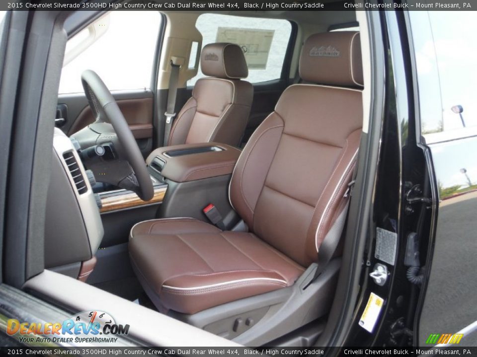 2015 Chevrolet Silverado 3500HD High Country Crew Cab Dual Rear Wheel 4x4 Black / High Country Saddle Photo #17