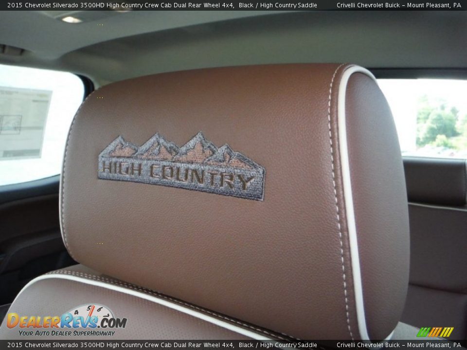 2015 Chevrolet Silverado 3500HD High Country Crew Cab Dual Rear Wheel 4x4 Black / High Country Saddle Photo #19