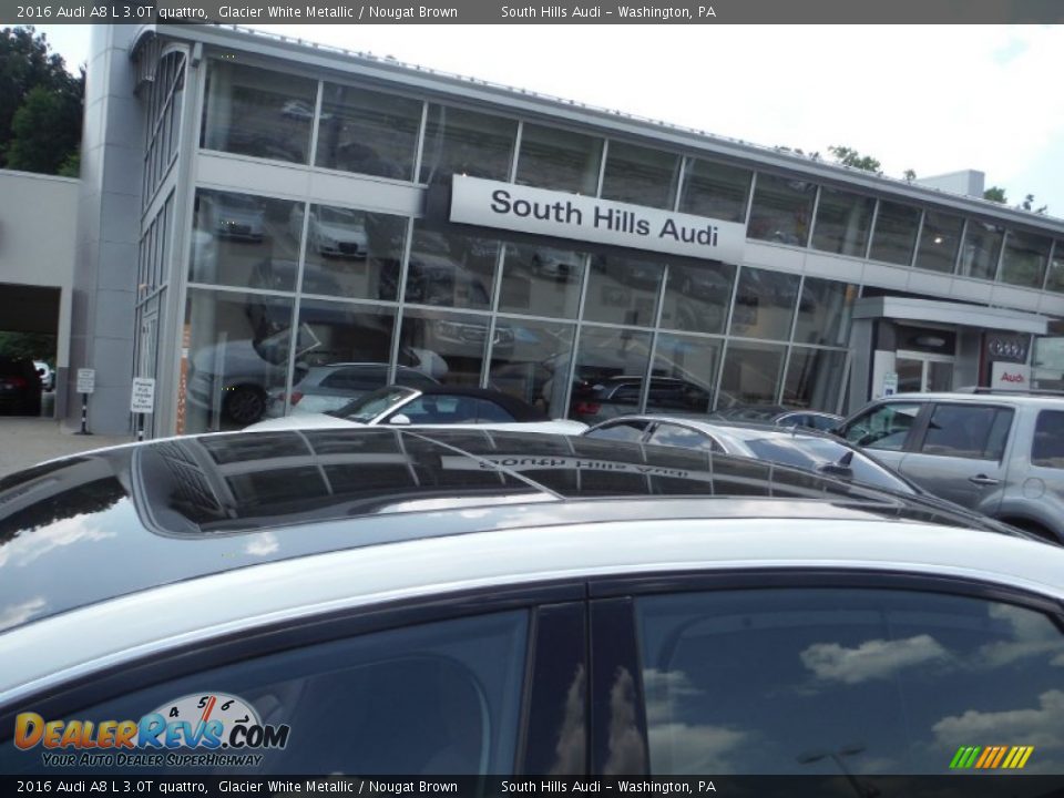 2016 Audi A8 L 3.0T quattro Glacier White Metallic / Nougat Brown Photo #5