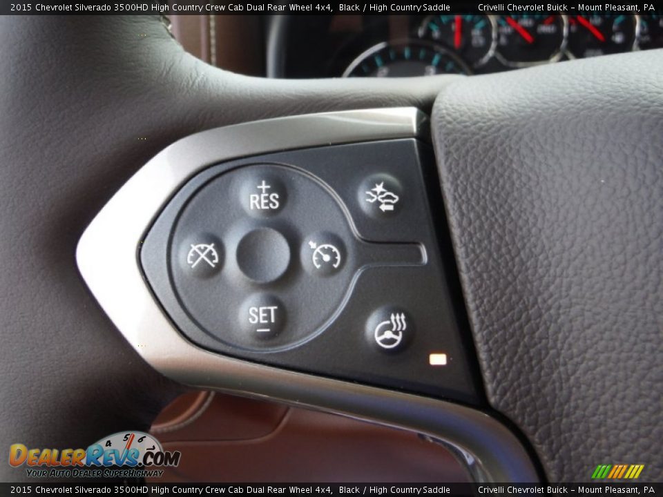 2015 Chevrolet Silverado 3500HD High Country Crew Cab Dual Rear Wheel 4x4 Black / High Country Saddle Photo #20