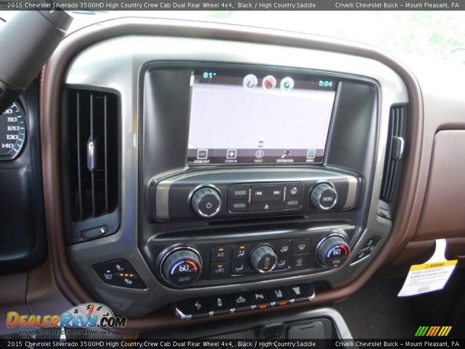 2015 Chevrolet Silverado 3500HD High Country Crew Cab Dual Rear Wheel 4x4 Black / High Country Saddle Photo #21