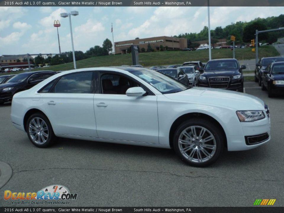 Glacier White Metallic 2016 Audi A8 L 3.0T quattro Photo #9