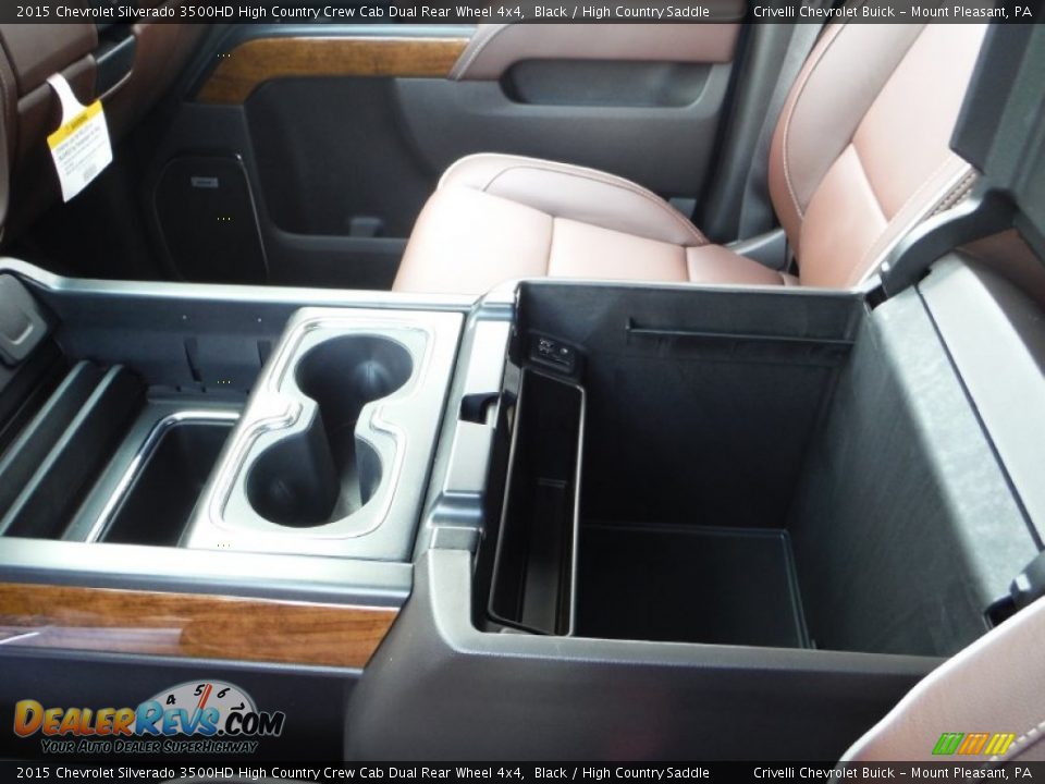 2015 Chevrolet Silverado 3500HD High Country Crew Cab Dual Rear Wheel 4x4 Black / High Country Saddle Photo #27