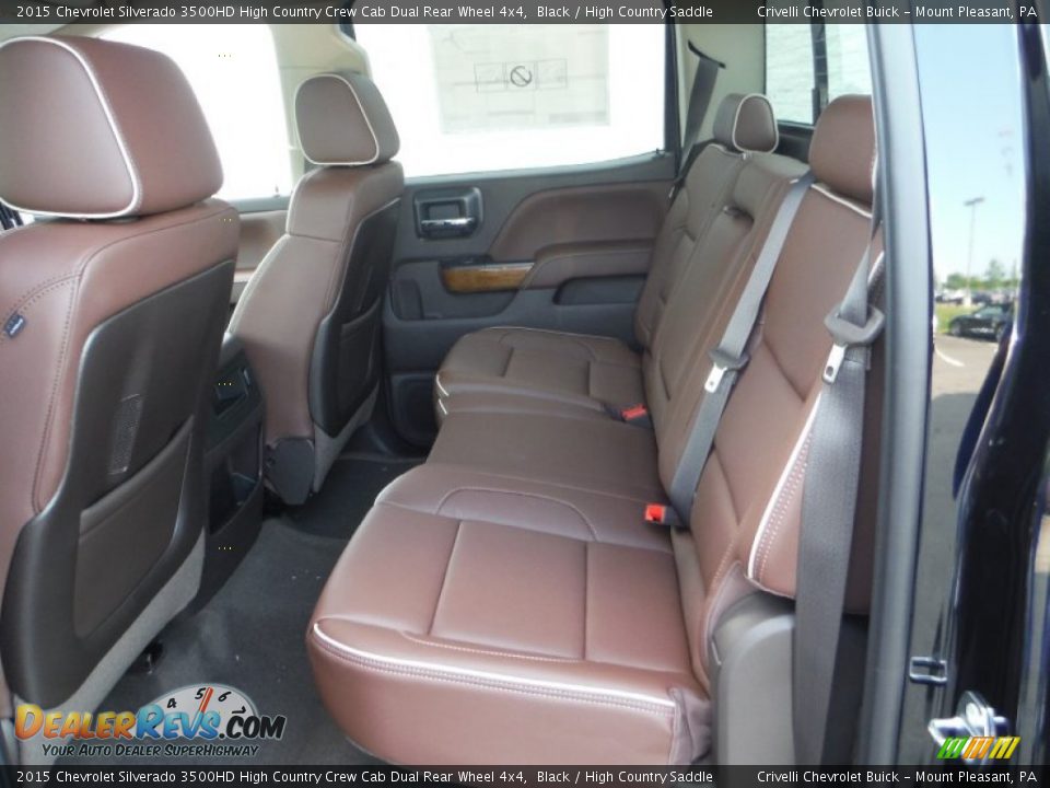 2015 Chevrolet Silverado 3500HD High Country Crew Cab Dual Rear Wheel 4x4 Black / High Country Saddle Photo #28