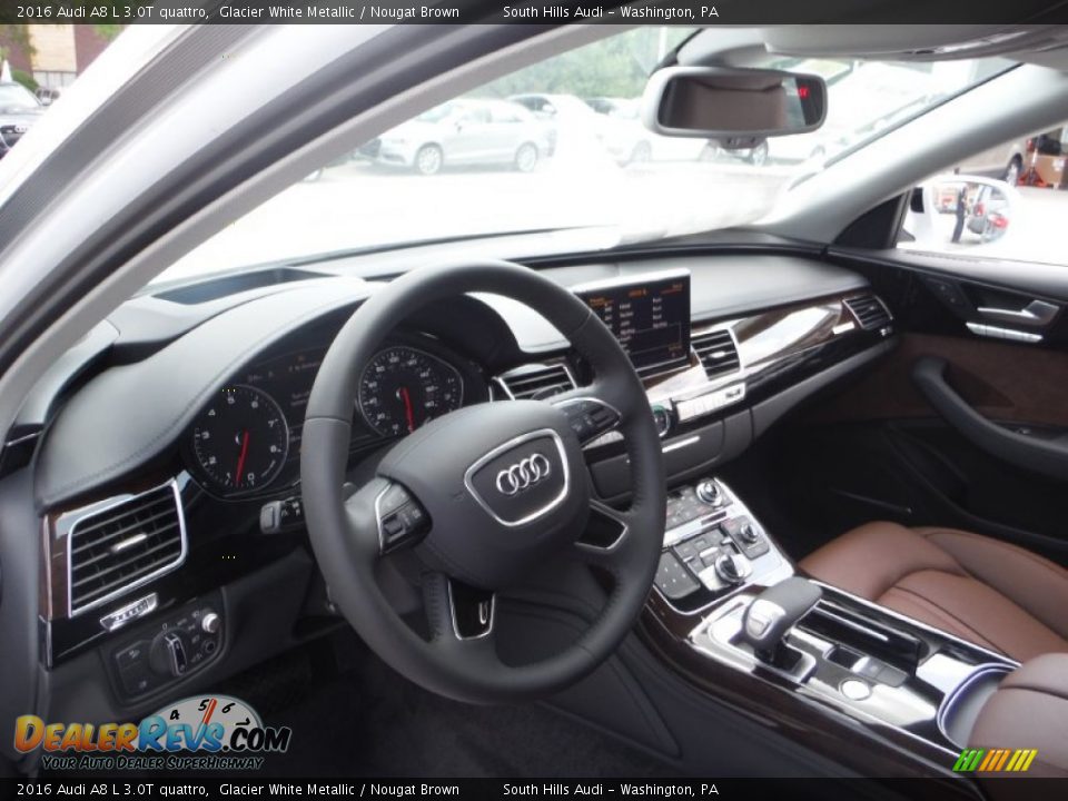 Nougat Brown Interior - 2016 Audi A8 L 3.0T quattro Photo #21