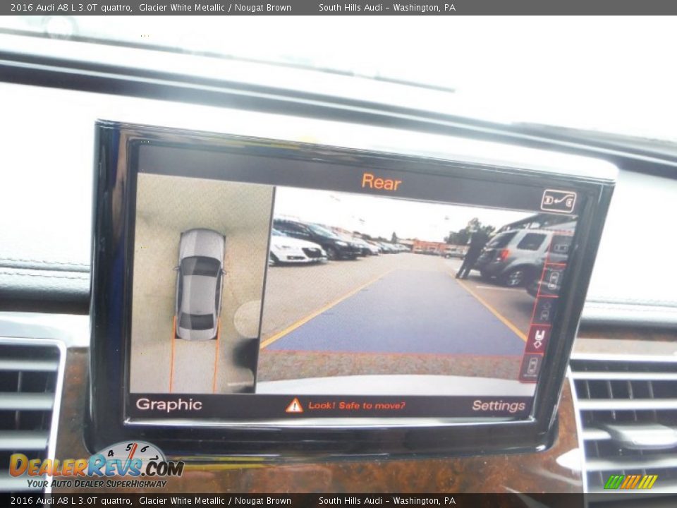 2016 Audi A8 L 3.0T quattro Glacier White Metallic / Nougat Brown Photo #23