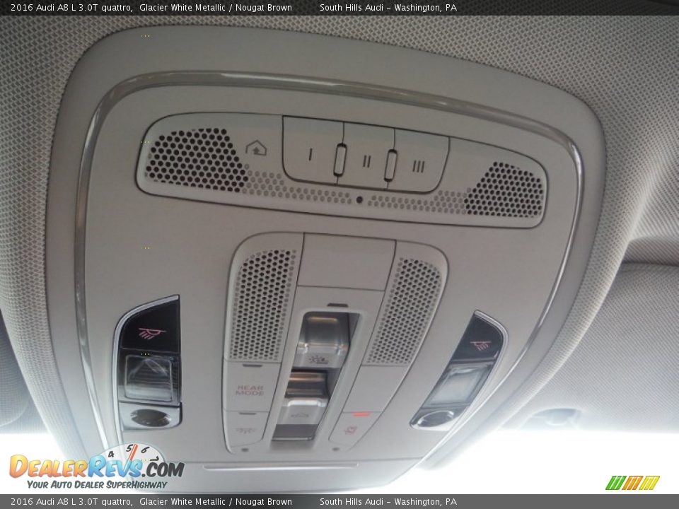 2016 Audi A8 L 3.0T quattro Glacier White Metallic / Nougat Brown Photo #26