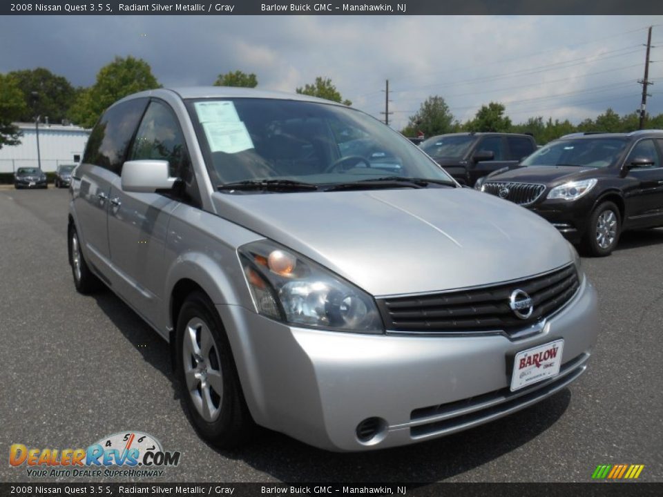 2008 Nissan Quest 3.5 S Radiant Silver Metallic / Gray Photo #1