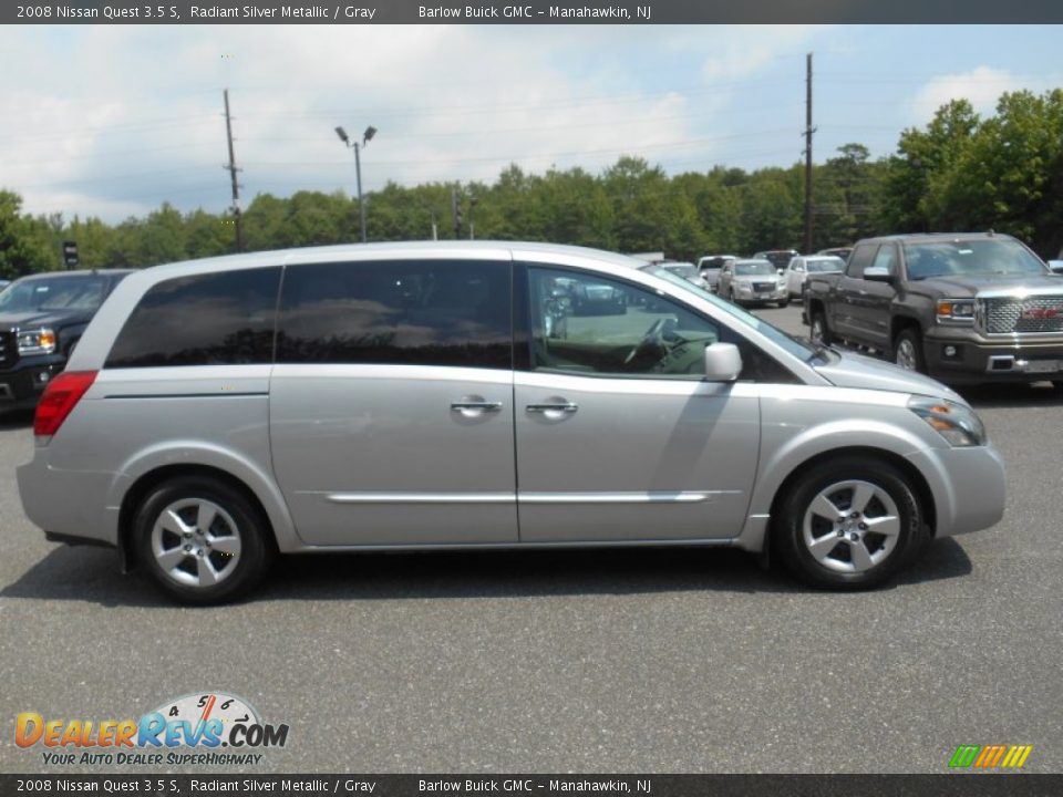 2008 Nissan Quest 3.5 S Radiant Silver Metallic / Gray Photo #2