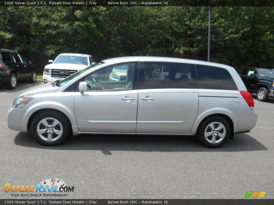 2008 Nissan Quest 3.5 S Radiant Silver Metallic / Gray Photo #4