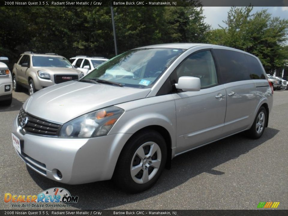 2008 Nissan Quest 3.5 S Radiant Silver Metallic / Gray Photo #5