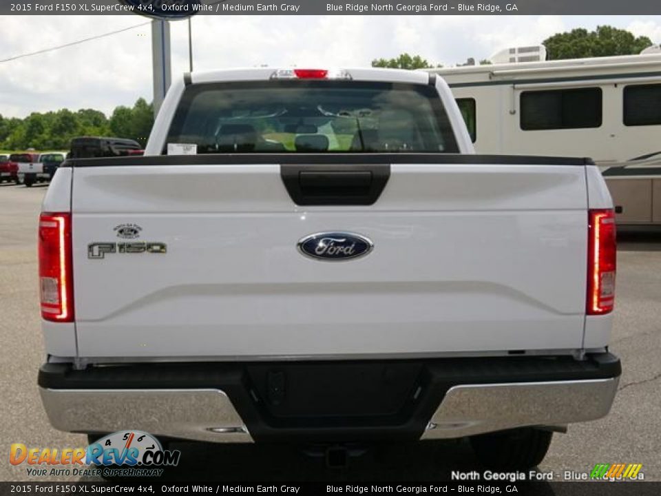 2015 Ford F150 XL SuperCrew 4x4 Oxford White / Medium Earth Gray Photo #4