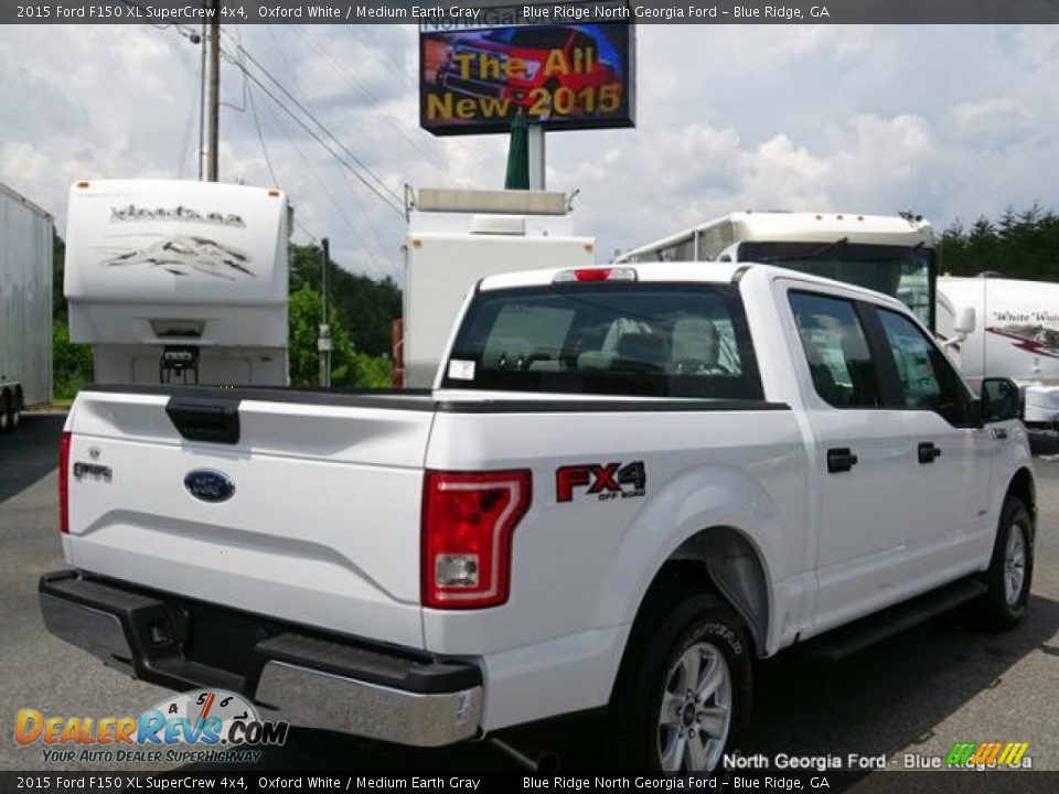 2015 Ford F150 XL SuperCrew 4x4 Oxford White / Medium Earth Gray Photo #5