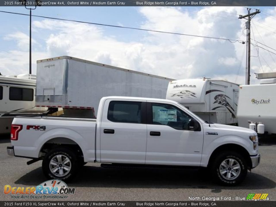 2015 Ford F150 XL SuperCrew 4x4 Oxford White / Medium Earth Gray Photo #6