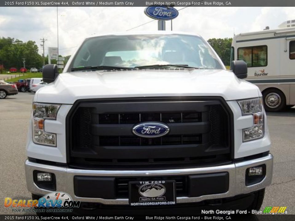 2015 Ford F150 XL SuperCrew 4x4 Oxford White / Medium Earth Gray Photo #8