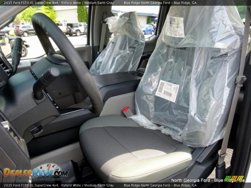 2015 Ford F150 XL SuperCrew 4x4 Oxford White / Medium Earth Gray Photo #9