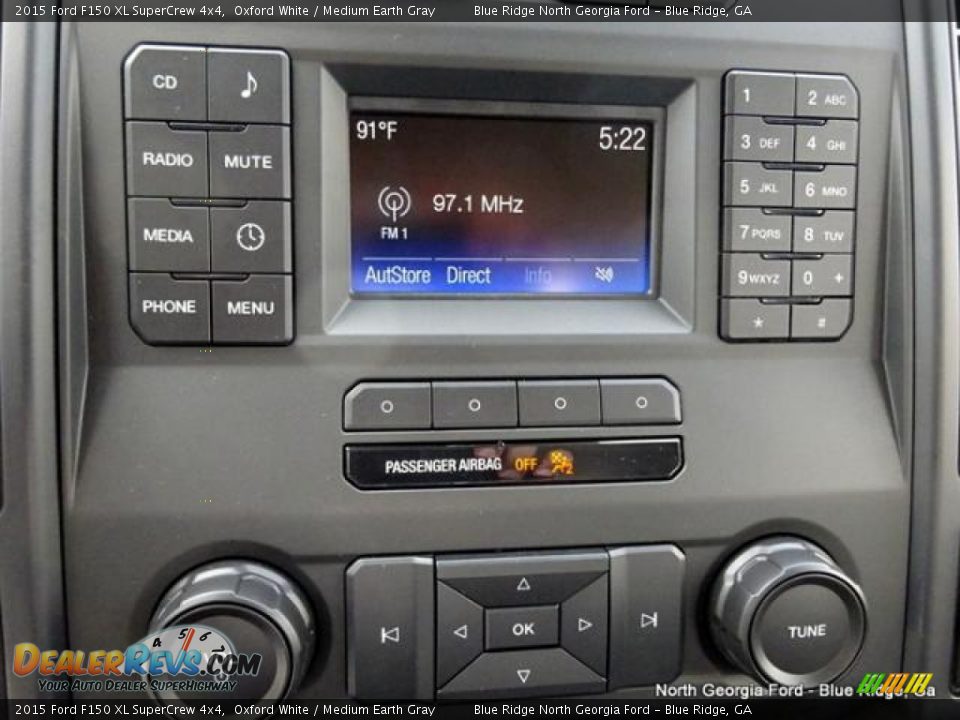 2015 Ford F150 XL SuperCrew 4x4 Oxford White / Medium Earth Gray Photo #19