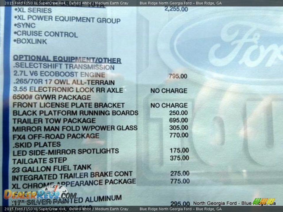 2015 Ford F150 XL SuperCrew 4x4 Oxford White / Medium Earth Gray Photo #26