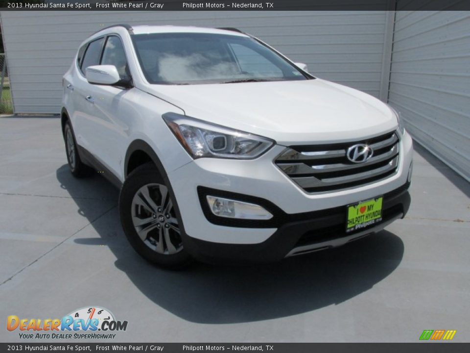 2013 Hyundai Santa Fe Sport Frost White Pearl / Gray Photo #2