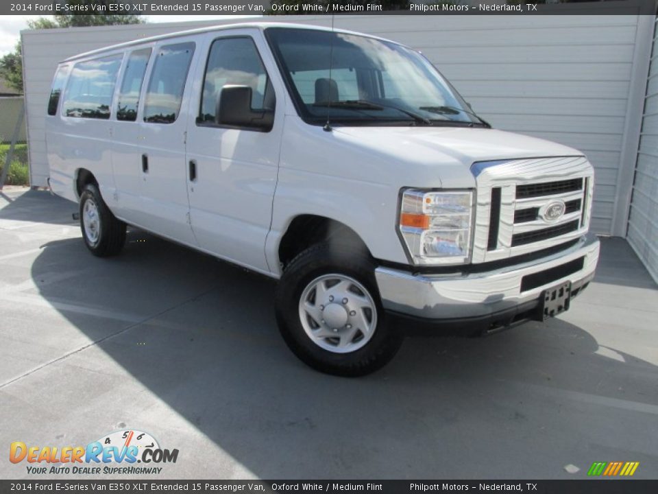 2014 Ford E-Series Van E350 XLT Extended 15 Passenger Van Oxford White / Medium Flint Photo #2