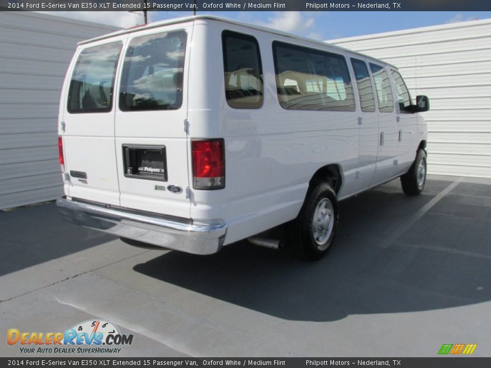 2014 Ford E-Series Van E350 XLT Extended 15 Passenger Van Oxford White / Medium Flint Photo #9