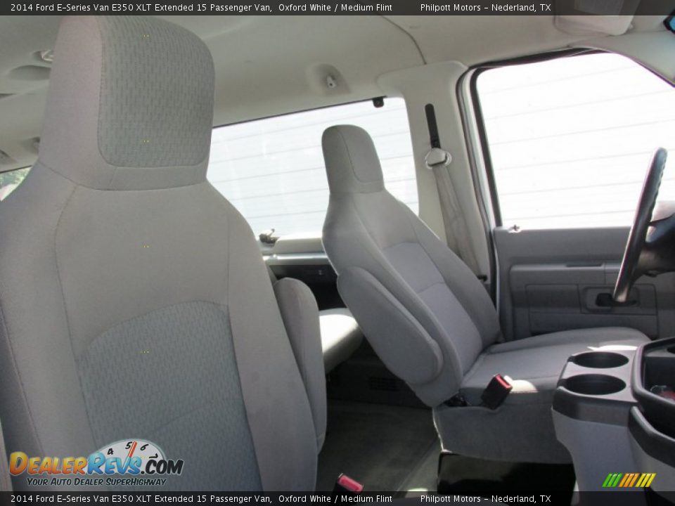 2014 Ford E-Series Van E350 XLT Extended 15 Passenger Van Oxford White / Medium Flint Photo #25