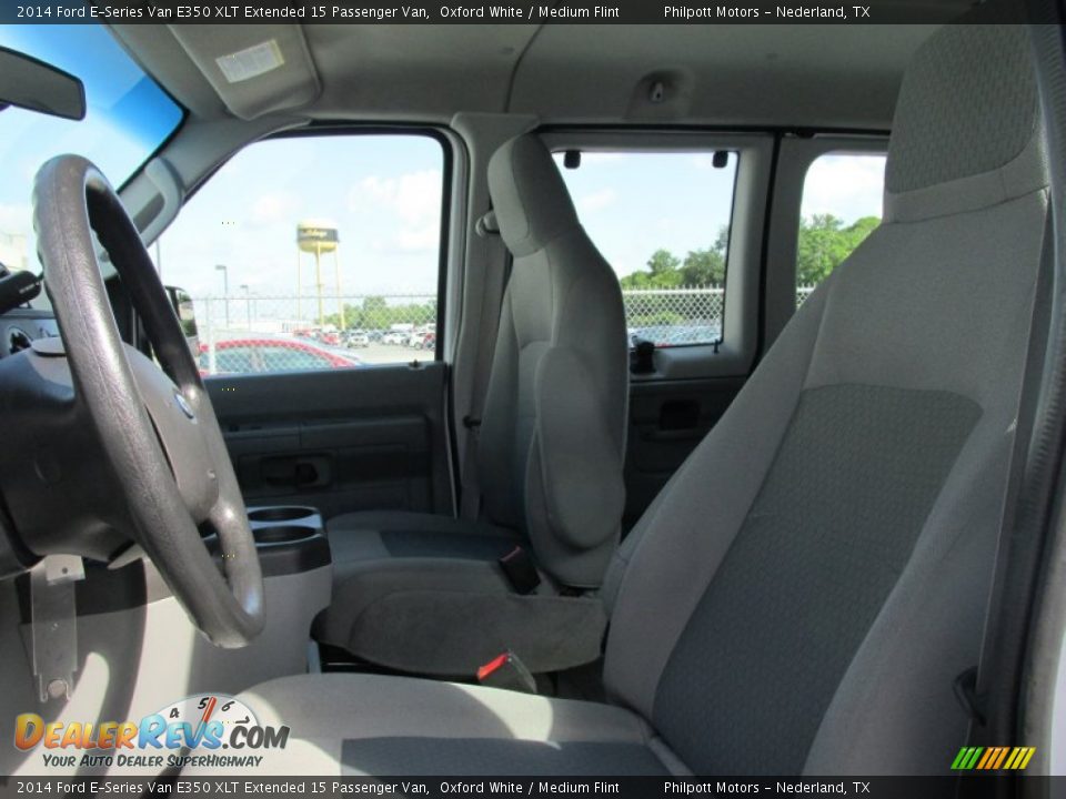 2014 Ford E-Series Van E350 XLT Extended 15 Passenger Van Oxford White / Medium Flint Photo #33