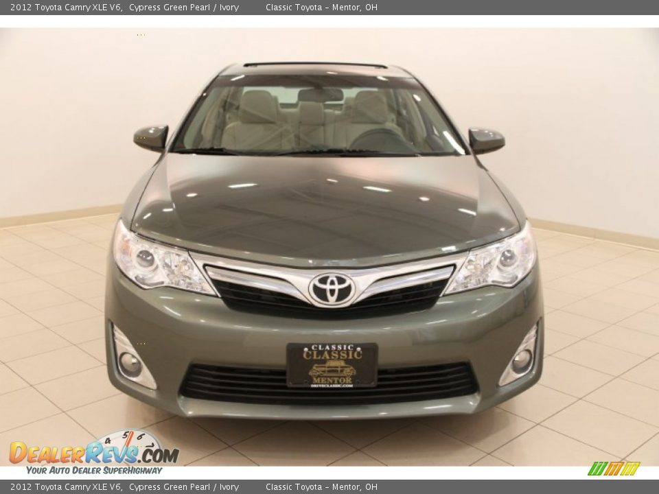 2012 Toyota Camry XLE V6 Cypress Green Pearl / Ivory Photo #2