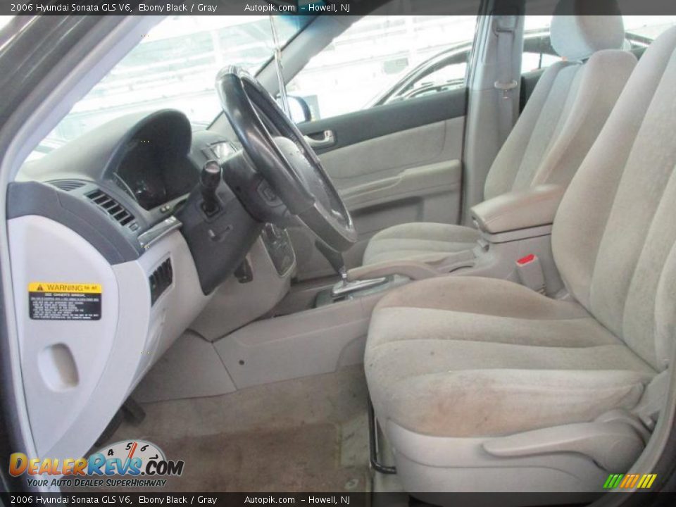 2006 Hyundai Sonata GLS V6 Ebony Black / Gray Photo #4