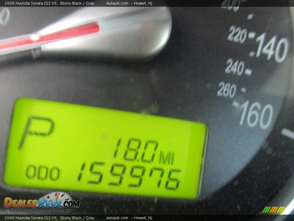 2006 Hyundai Sonata GLS V6 Ebony Black / Gray Photo #6