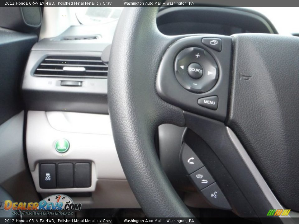 2012 Honda CR-V EX 4WD Polished Metal Metallic / Gray Photo #15
