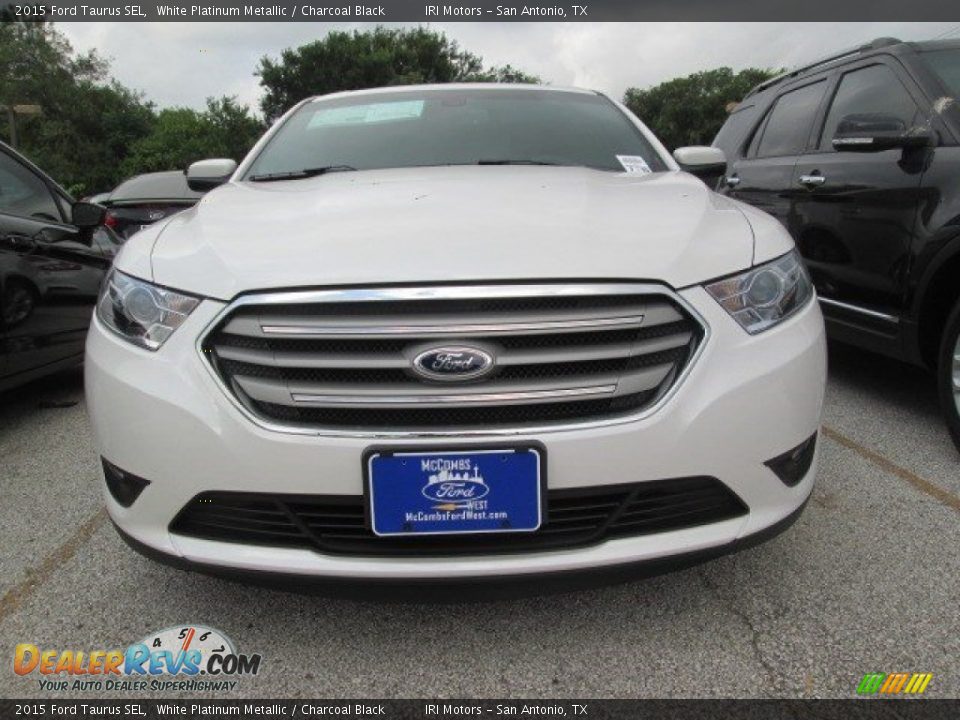 2015 Ford Taurus SEL White Platinum Metallic / Charcoal Black Photo #6