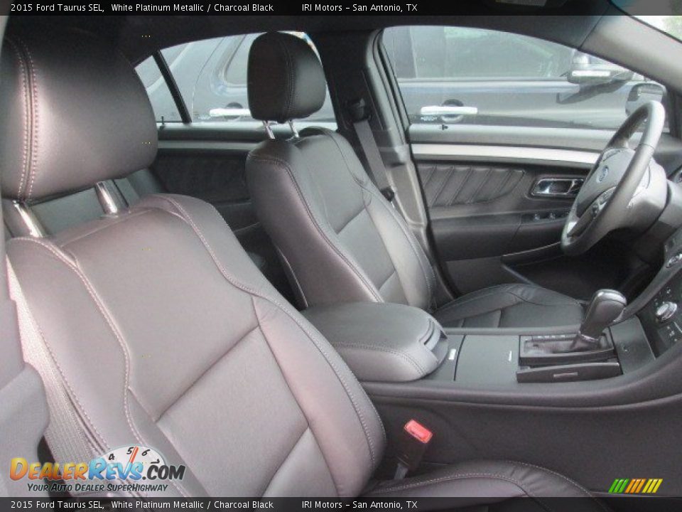 2015 Ford Taurus SEL White Platinum Metallic / Charcoal Black Photo #27