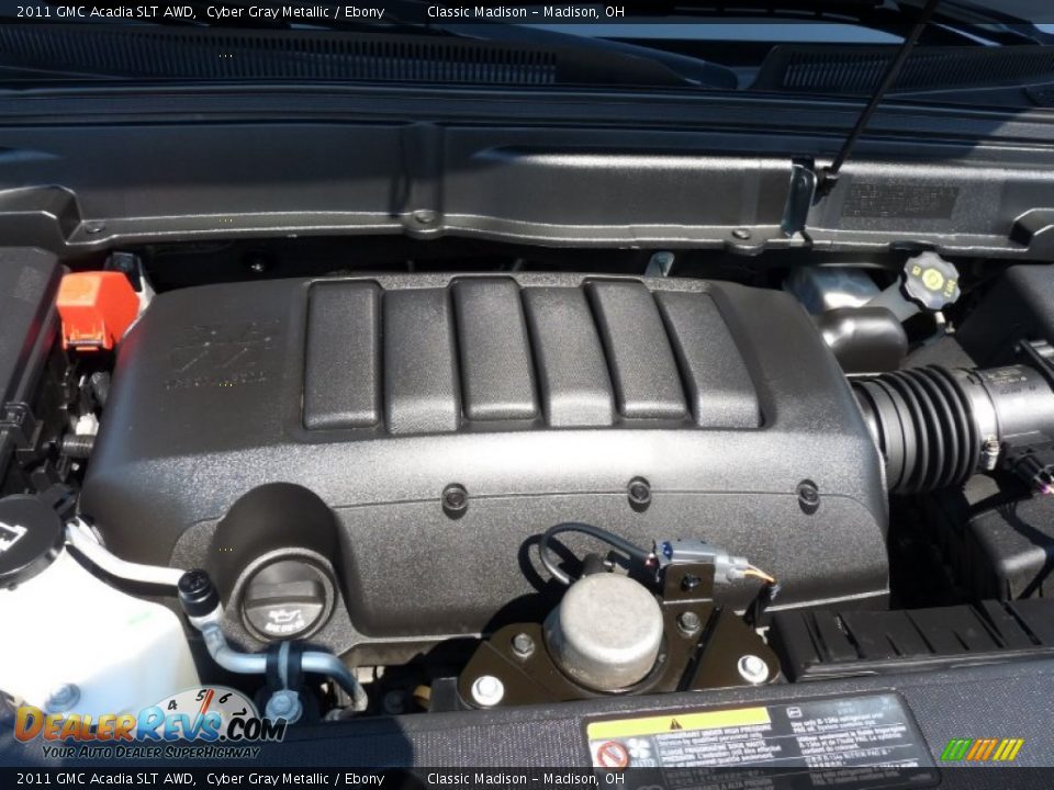 2011 GMC Acadia SLT AWD Cyber Gray Metallic / Ebony Photo #16