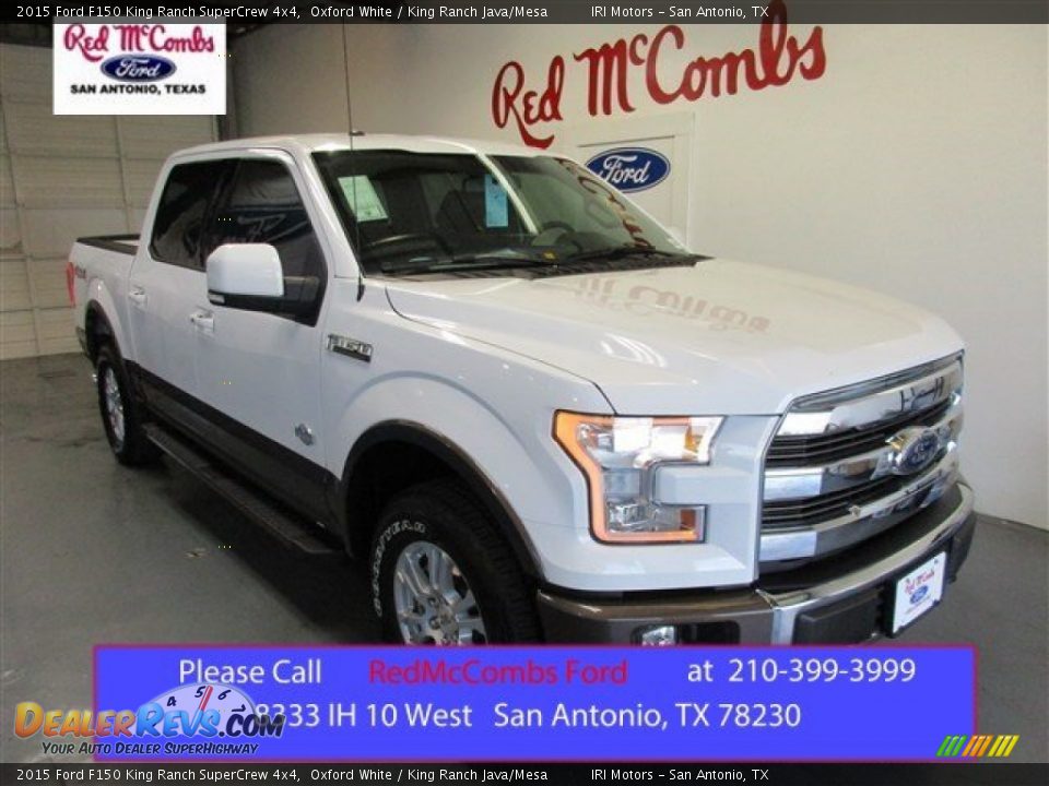 2015 Ford F150 King Ranch SuperCrew 4x4 Oxford White / King Ranch Java/Mesa Photo #1