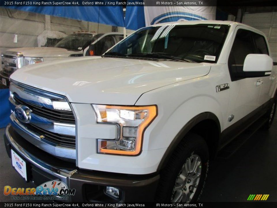 2015 Ford F150 King Ranch SuperCrew 4x4 Oxford White / King Ranch Java/Mesa Photo #3
