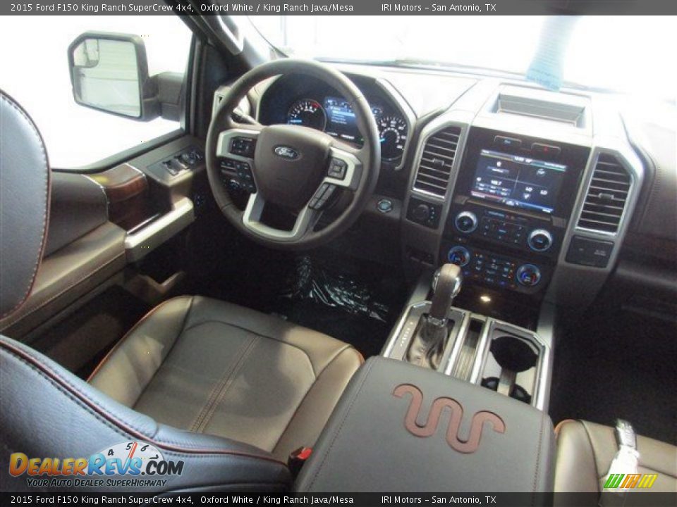 2015 Ford F150 King Ranch SuperCrew 4x4 Oxford White / King Ranch Java/Mesa Photo #15