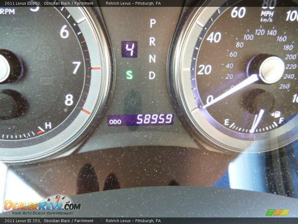 2011 Lexus ES 350 Obsidian Black / Parchment Photo #5