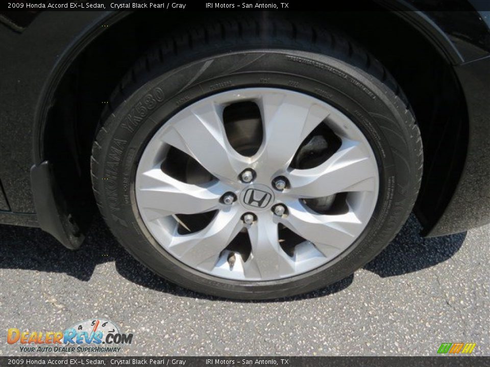 2009 Honda Accord EX-L Sedan Crystal Black Pearl / Gray Photo #10