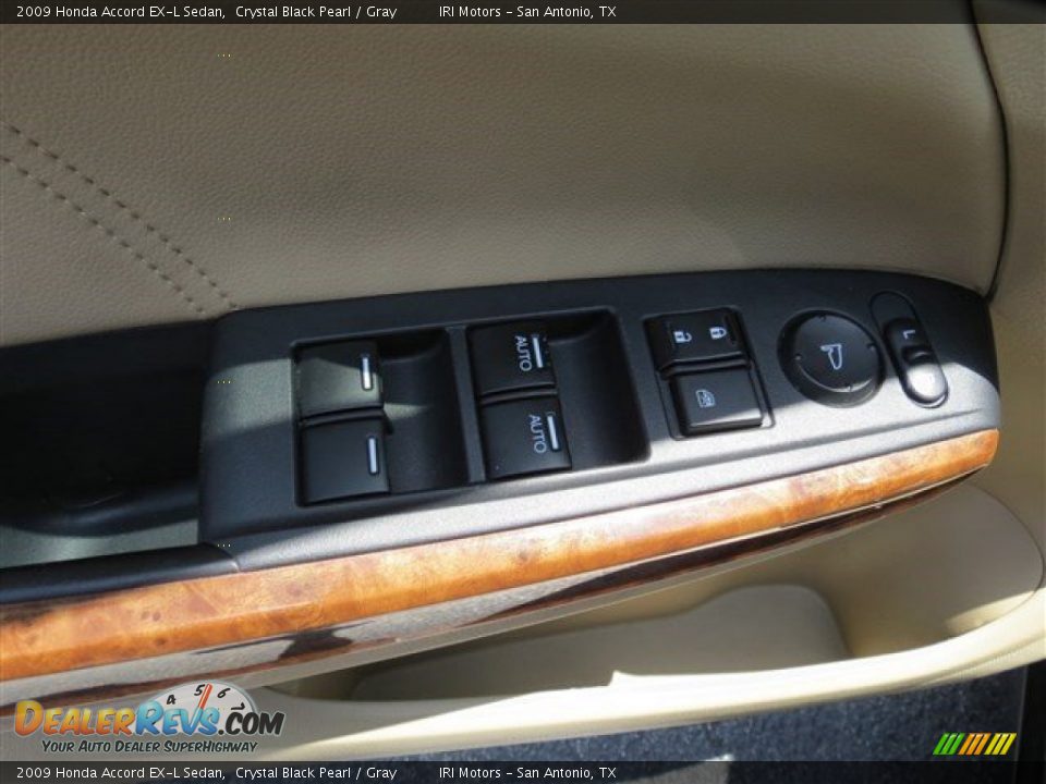 2009 Honda Accord EX-L Sedan Crystal Black Pearl / Gray Photo #11