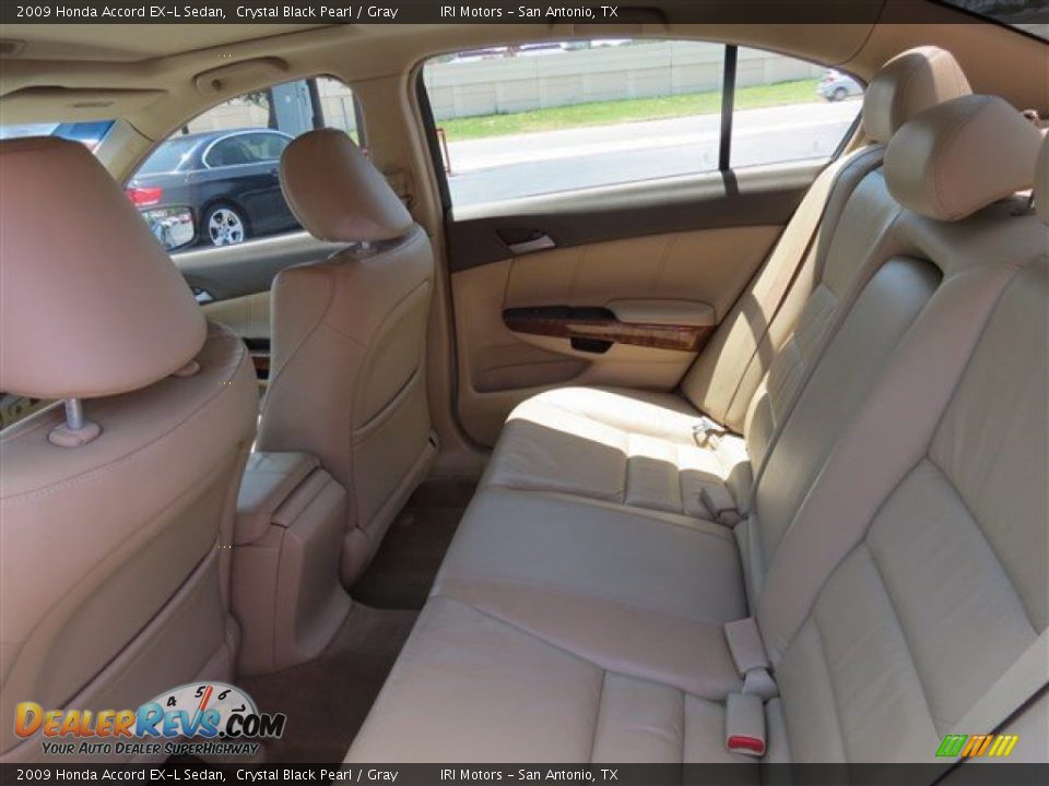2009 Honda Accord EX-L Sedan Crystal Black Pearl / Gray Photo #14