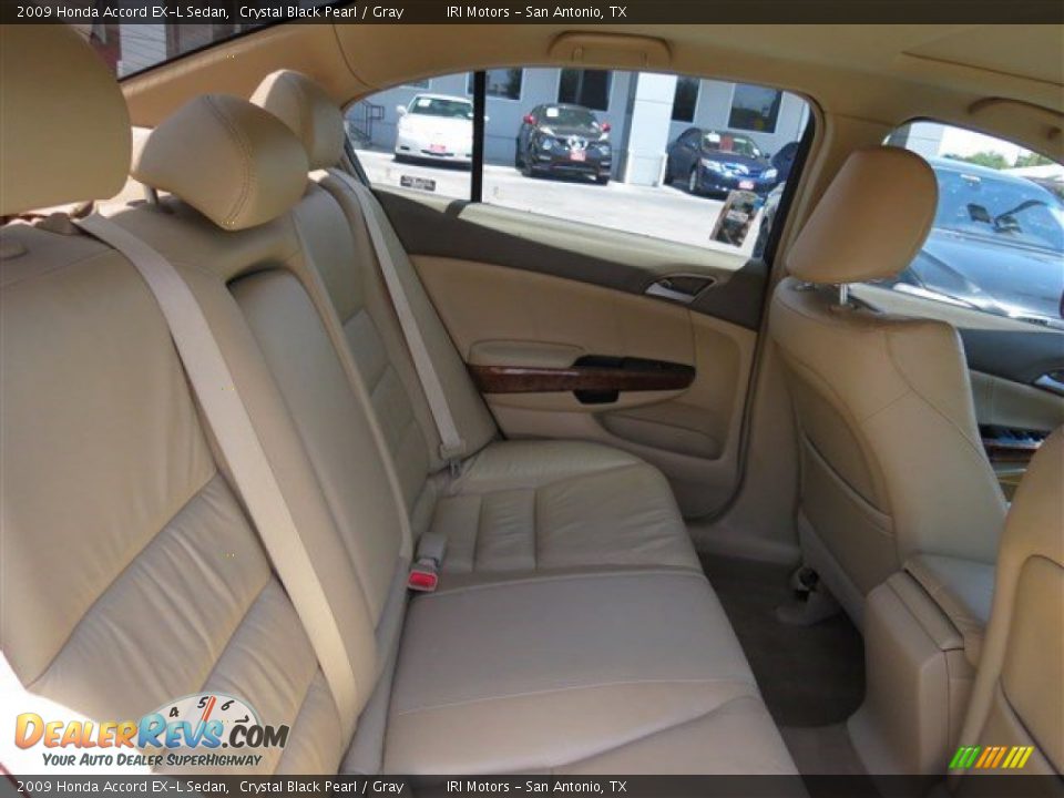 2009 Honda Accord EX-L Sedan Crystal Black Pearl / Gray Photo #17