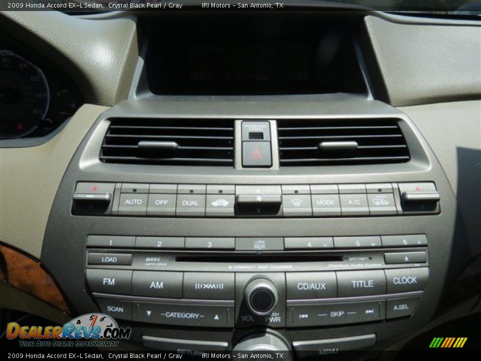 2009 Honda Accord EX-L Sedan Crystal Black Pearl / Gray Photo #18